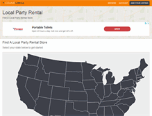 Tablet Screenshot of localpartyrental.com